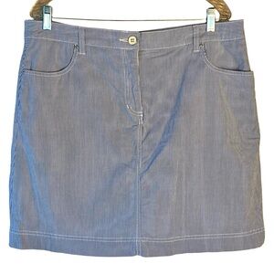 Karen Scott Size 14 Blue & White pinstriped skort